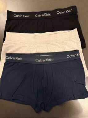 New Calvin Klein Men's Boxer Briefs /Low Rise Trunk Trio.  Cotton
